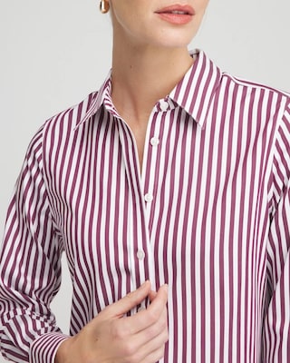 No Iron™ Chianti Striped Shirt click to view larger image.
