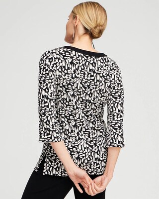 Travelers™ Print Split Neck Top