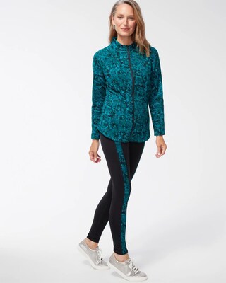 Zenergy Abstract Print Seamed Jacket