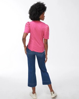 Floral Embroidery Tee