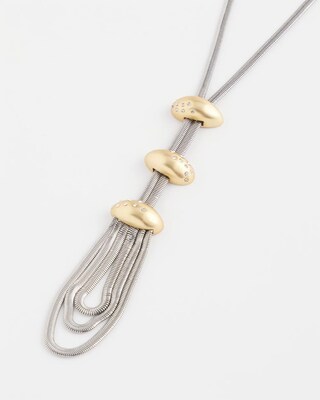 Mixed-Metal Chain Pendant Necklace click to view larger image.
