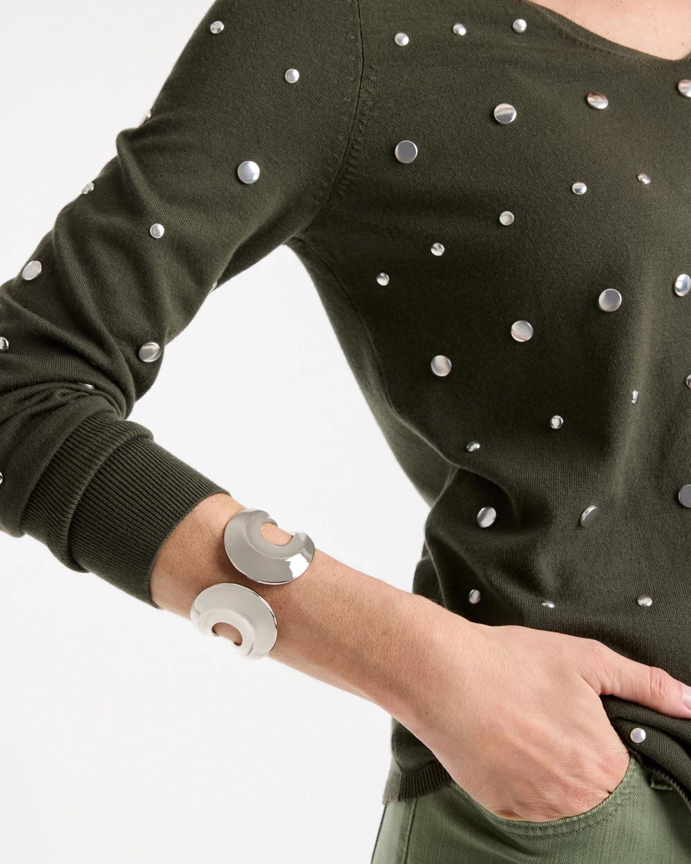 Round Hinge Cuff Bracelet