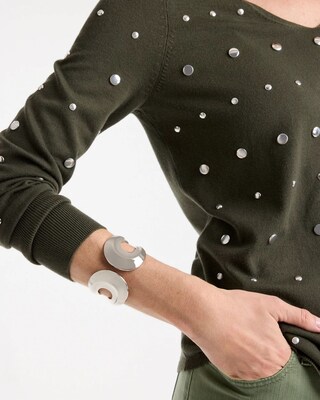 Round Hinge Cuff Bracelet click to view larger image.