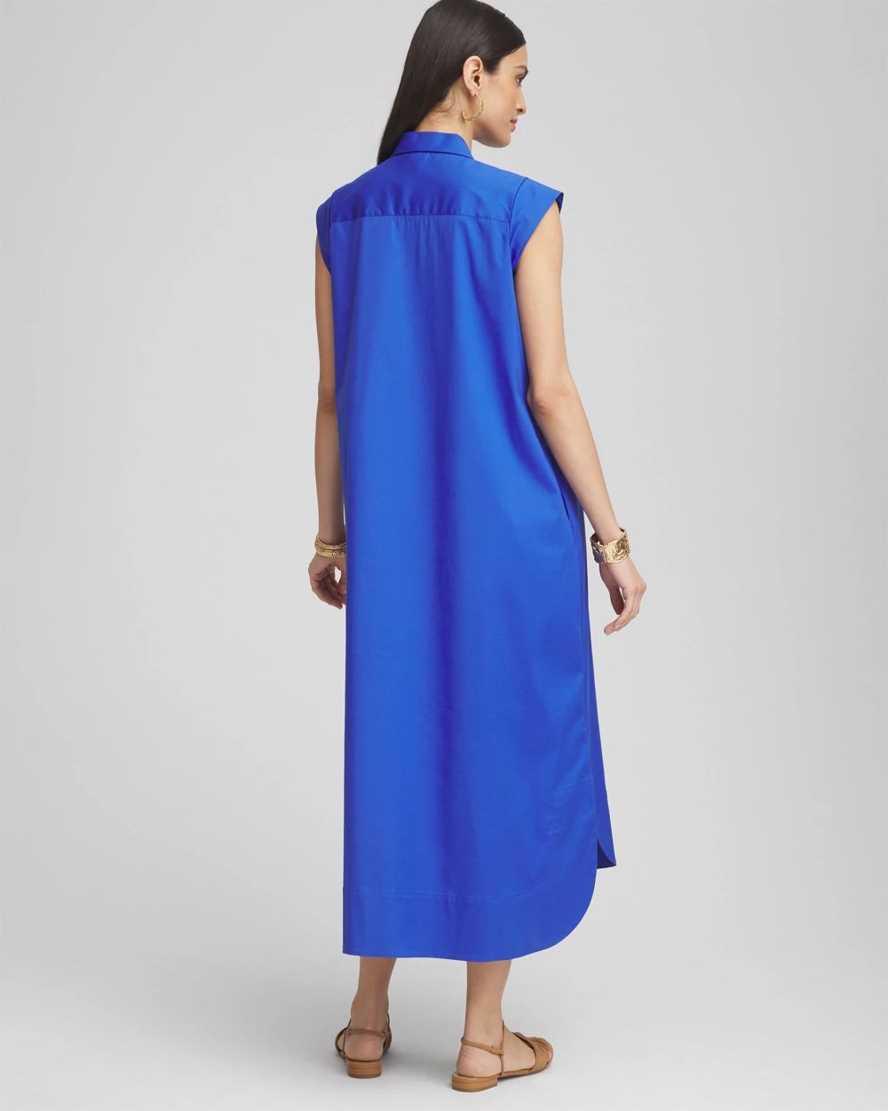 Popover Poplin Maxi Dress