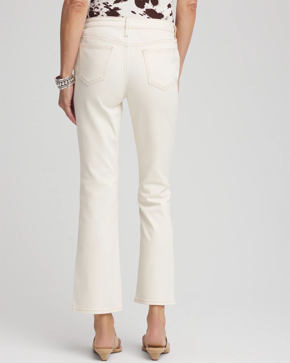 Cropped Girlfriend Kick Flare Jeans click to view larger image.