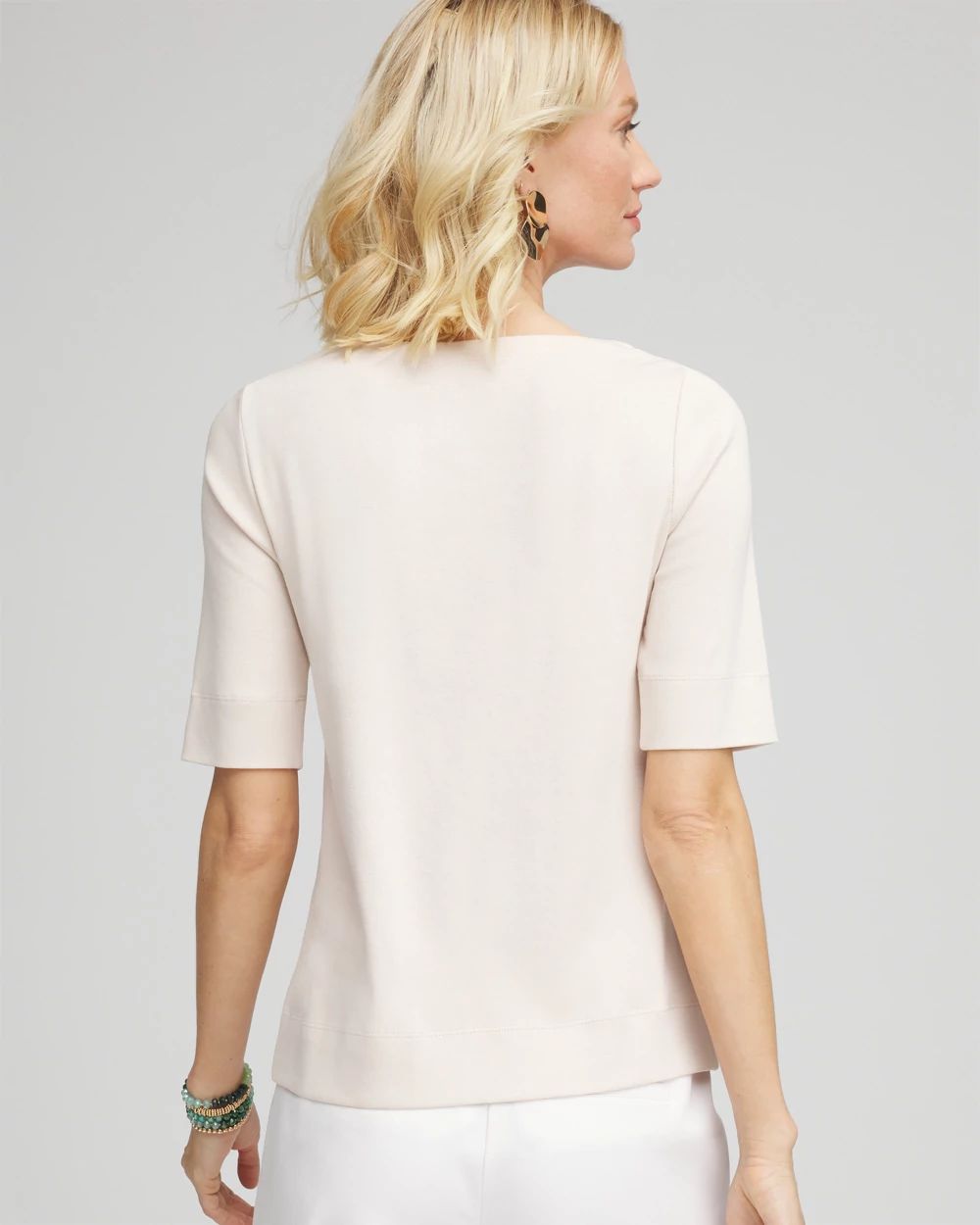 Floral Pima Cotton Bateau-Neck Tee