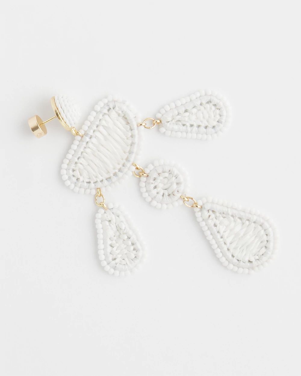 No Droop® White Crochet Earrings