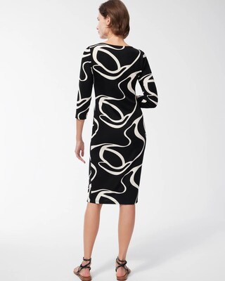 Travelers Abstract Print Dress