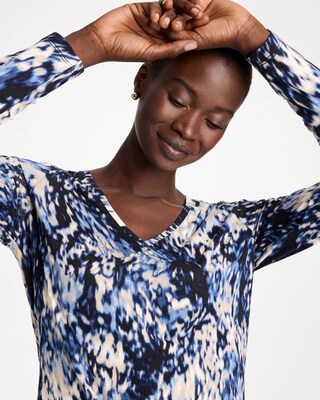 Swirled Touch of Cool™ V-Neck Layering Tee click to view larger image.