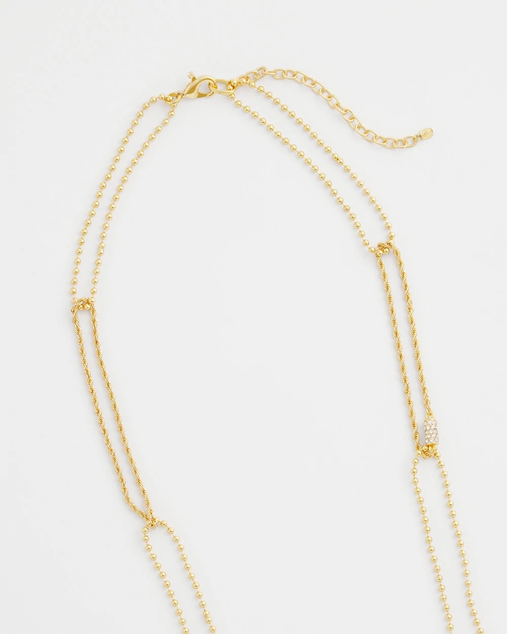 Long Gold Ball Chain Single Strand