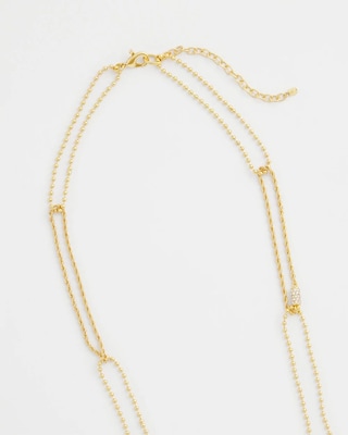 Long Gold Ball Chain Single Strand click to view larger image.
