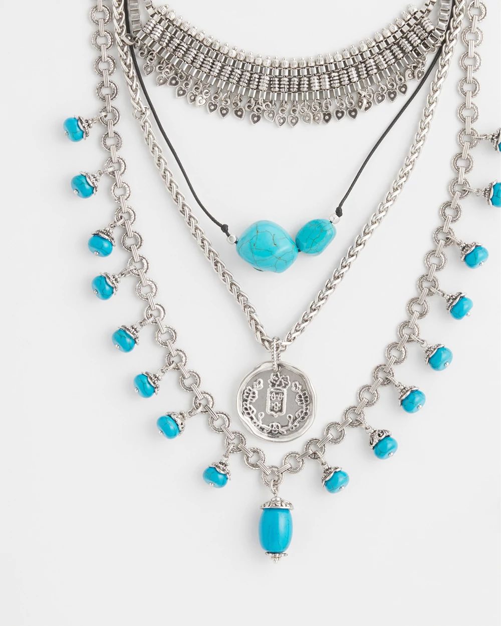 Convertible Turquoise Charm Necklace