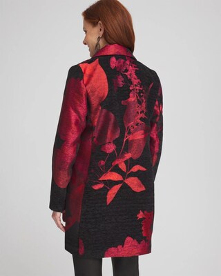 Red Floral Jacquard Topper click to view larger image.