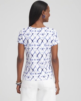 Tie Dye V-neck Perfect Tee click to view larger image.