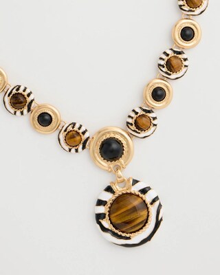 Zebra Cab Animal Pendant Necklace click to view larger image.