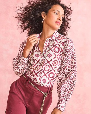 Tencel Blend Dolman-Sleeved Shirt