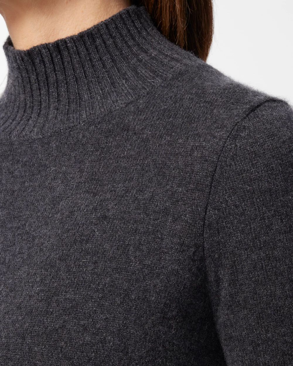 Cashmere Elbow Sleeve Pullover Sweater