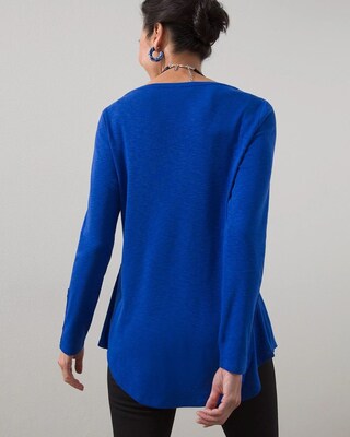 Long Sleeve Button Slub Tee