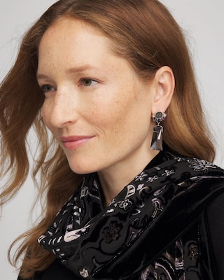 Multi Faceted Drop Earrings click to view larger image.