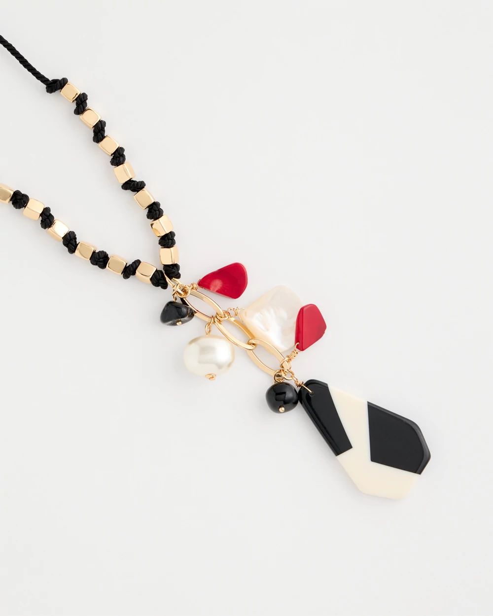 Corded Short Pendant Necklace