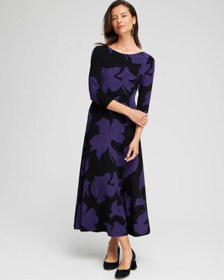 Travelers™ Print V-back Maxi Dress