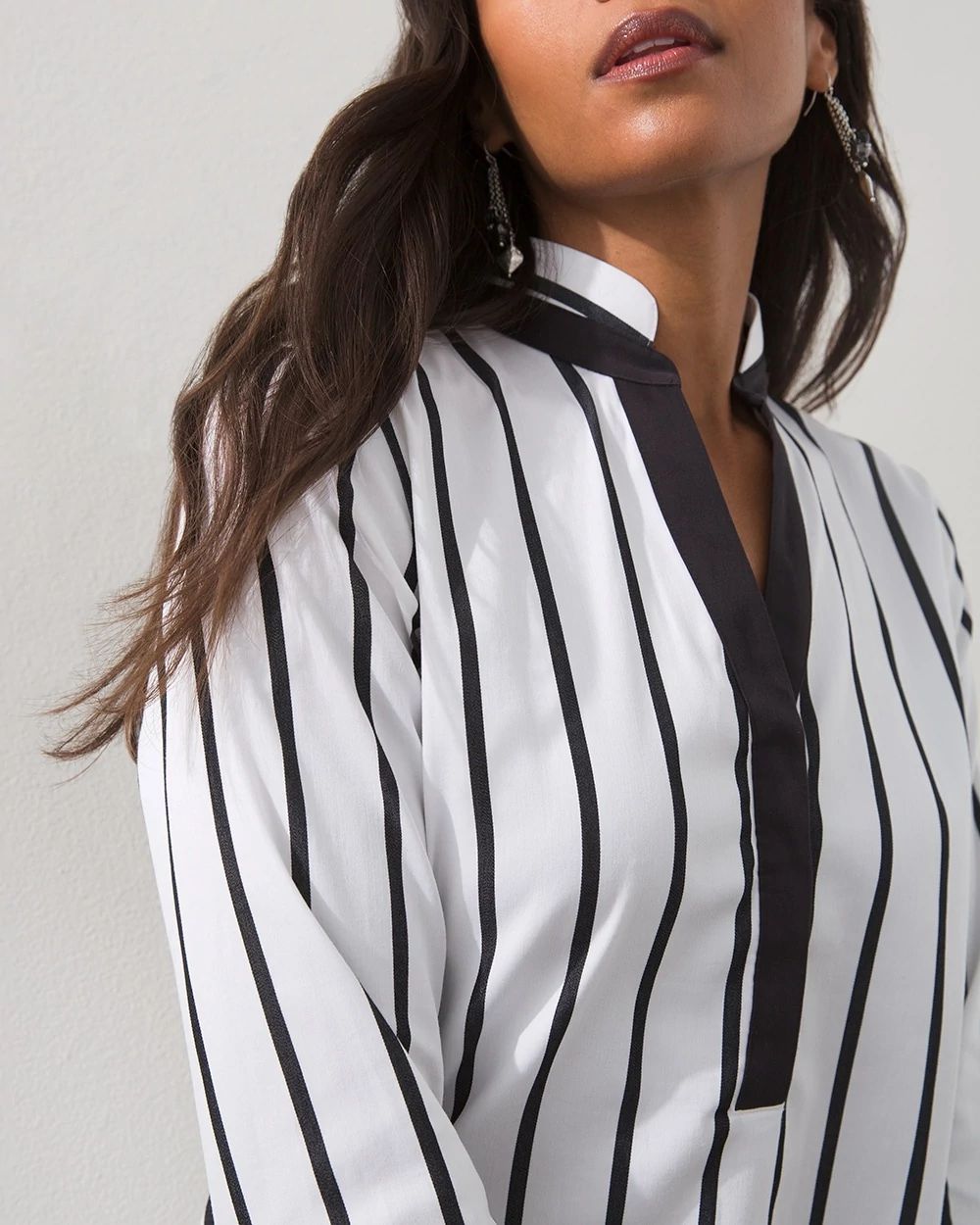 No-Iron Striped Tunic