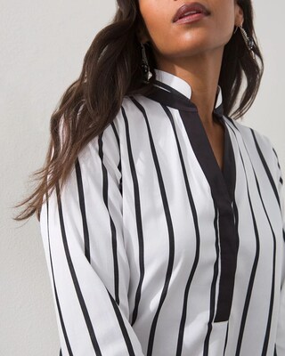 No-Iron Striped Tunic