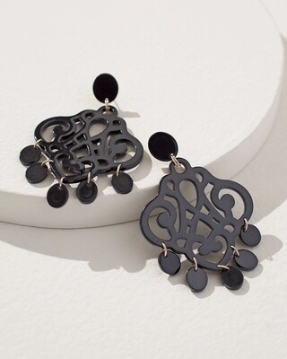 Black Chandelier Earrings