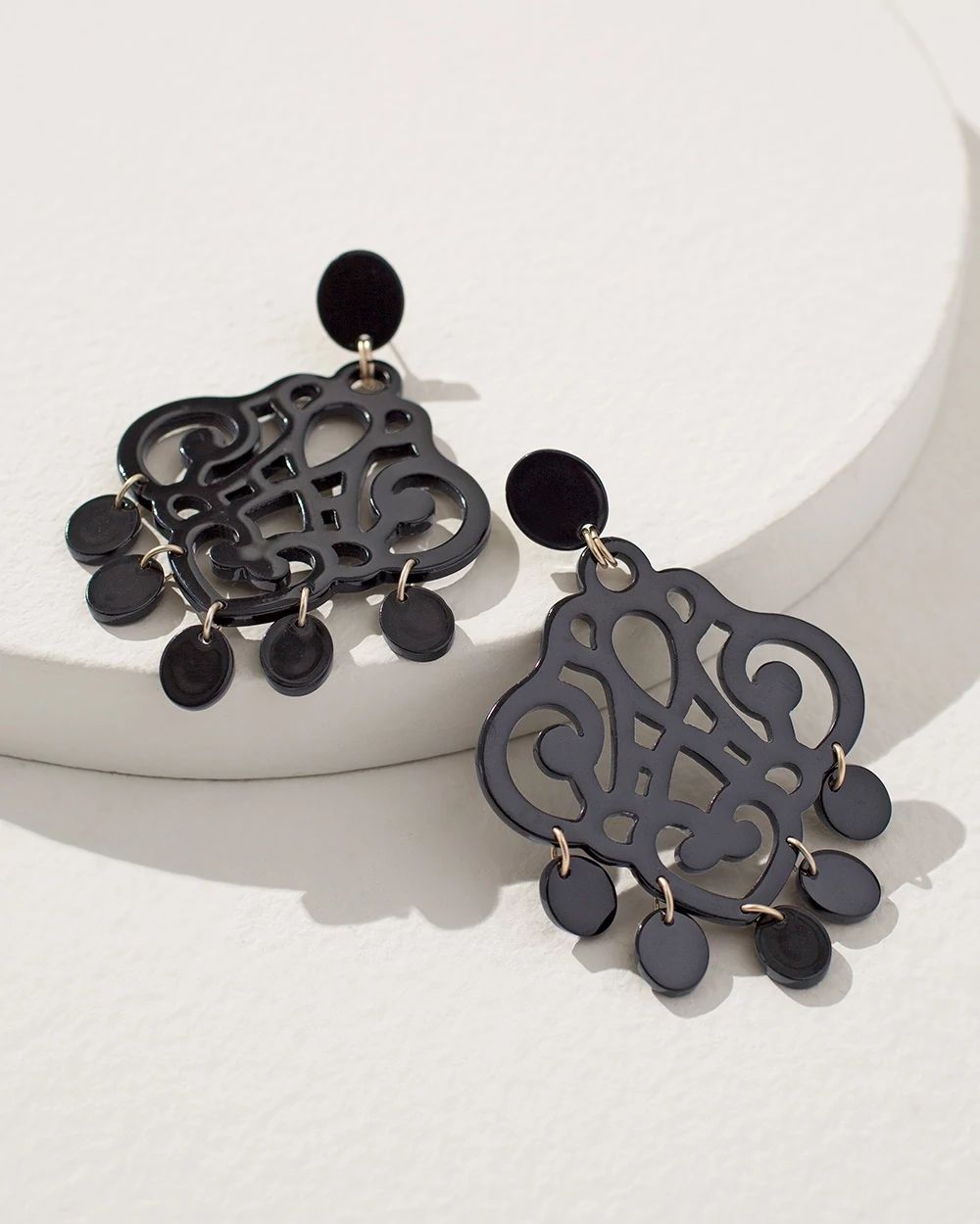 Black Chandelier Earrings
