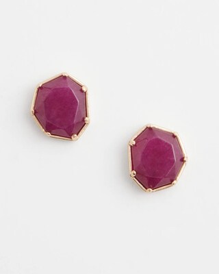 No Droop® Jade Stud Earrings click to view larger image.