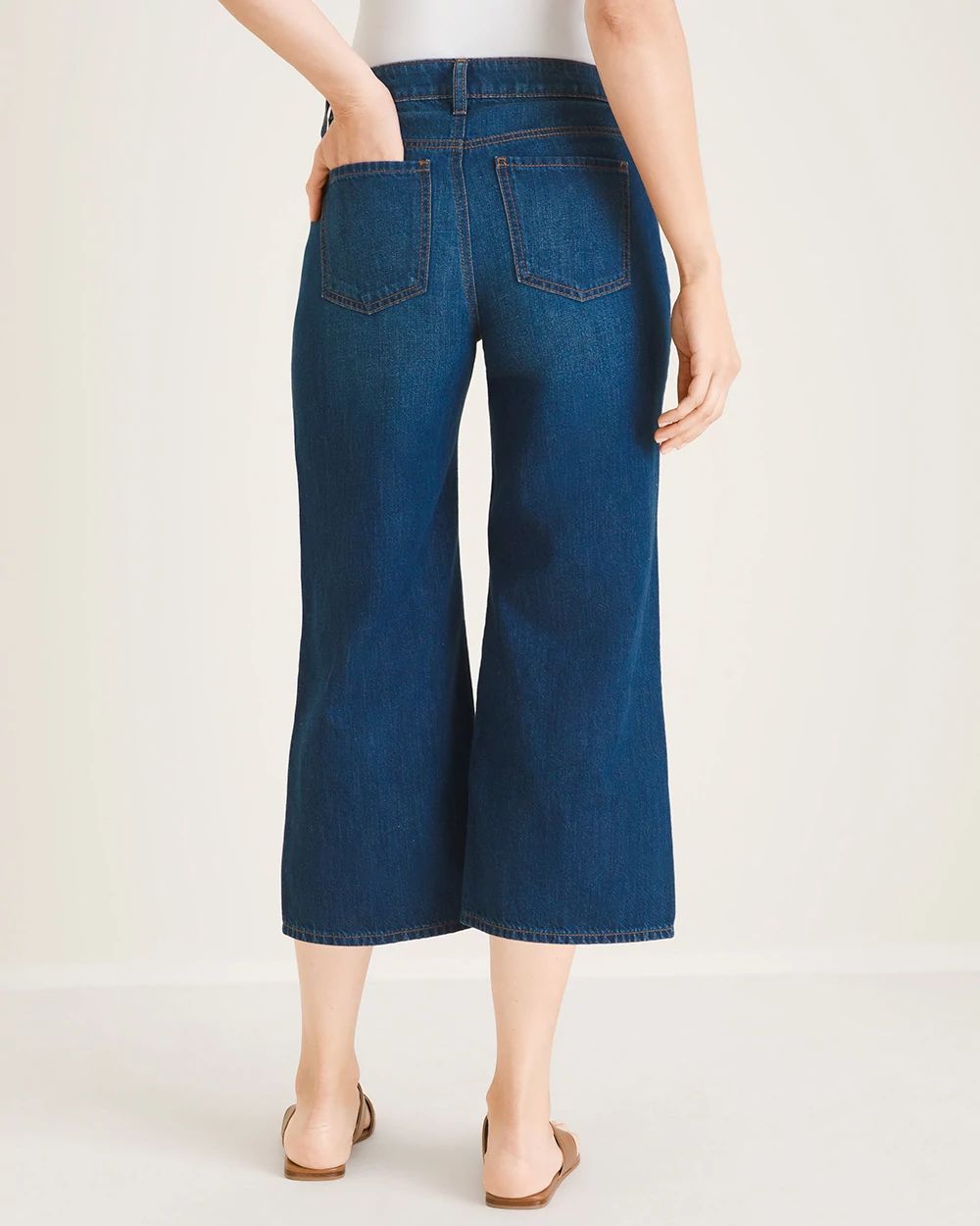 High-Rise Wide-Leg Hemp-Blend Crops
