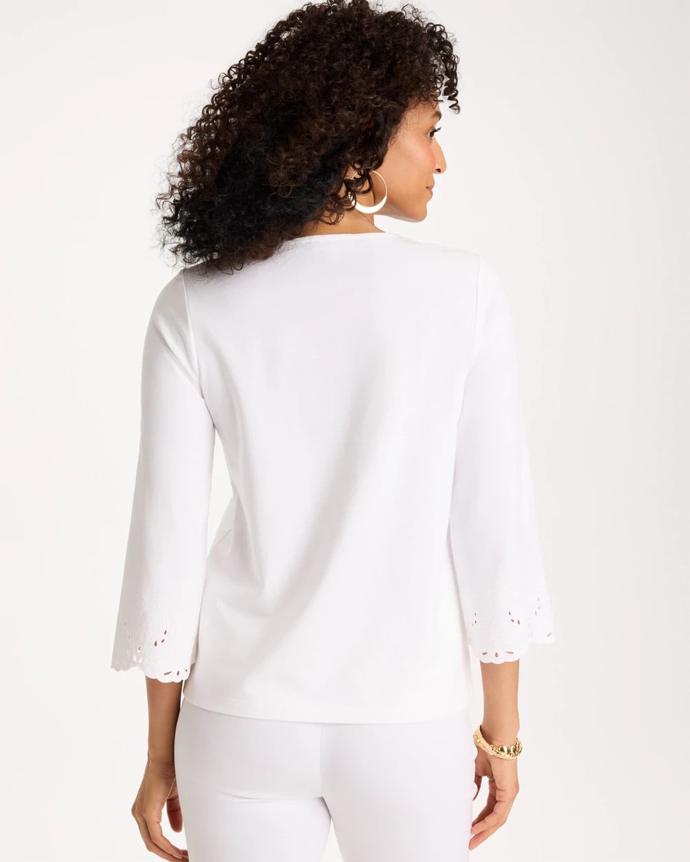Embroidered Hem Top
