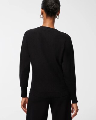 Caviar Bead V-Neck Pullover Sweater