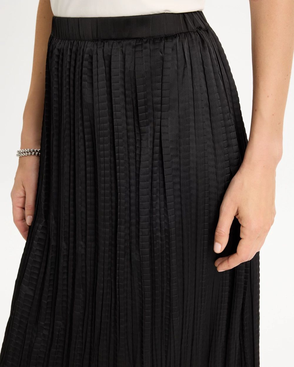 Satin Crinkle Maxi Skirt click to view larger image.
