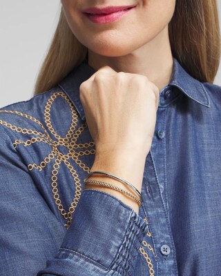 Mixed Metal Cuff Bracelet