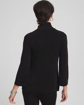 Travelers™ Mock Neck Diamond Button Tunic