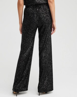 Black Label Sequin Wide Leg Pants
