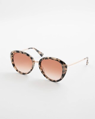 Tort Print Cateye Sunglasses