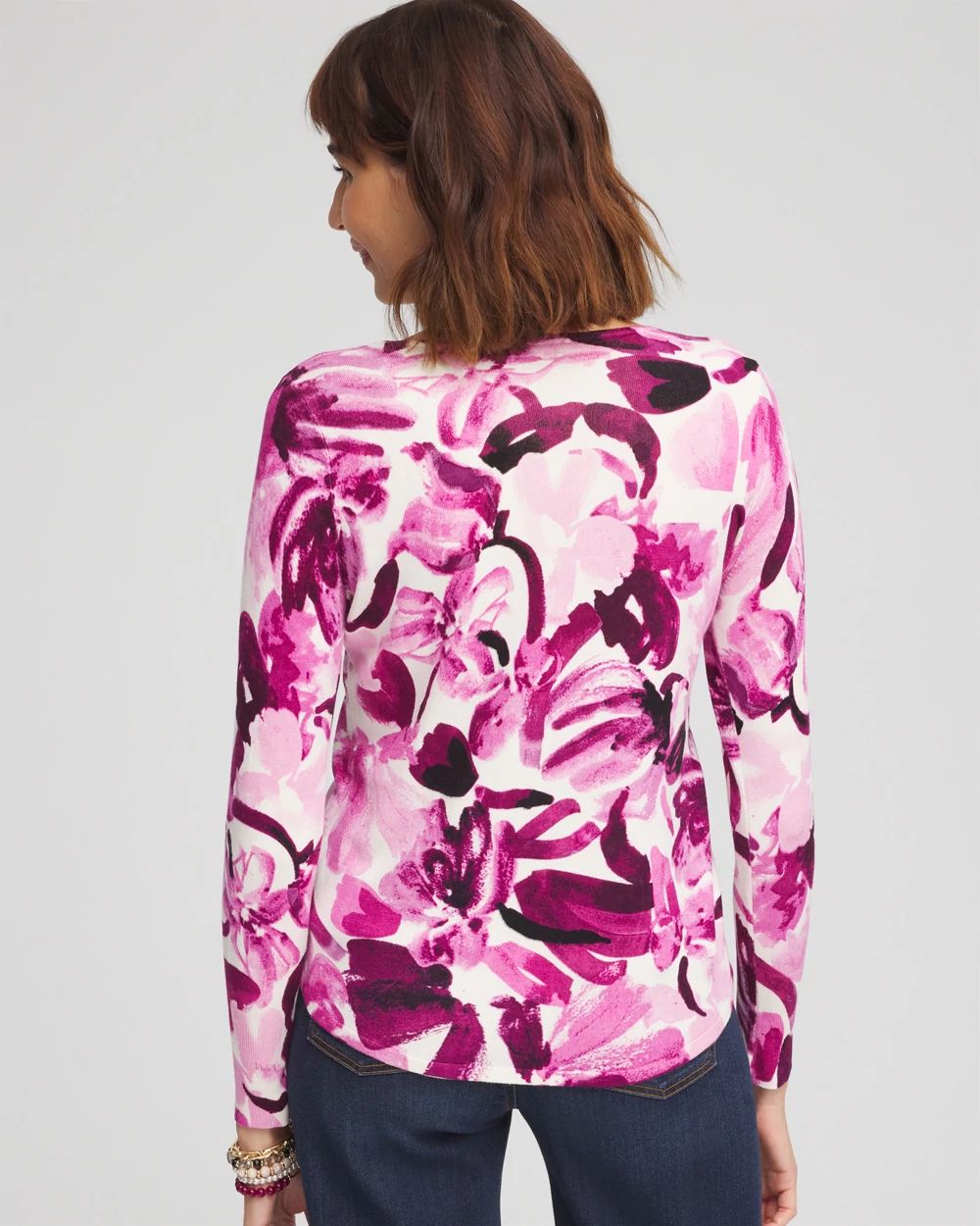 Blooms V-Neck Pullover Sweater