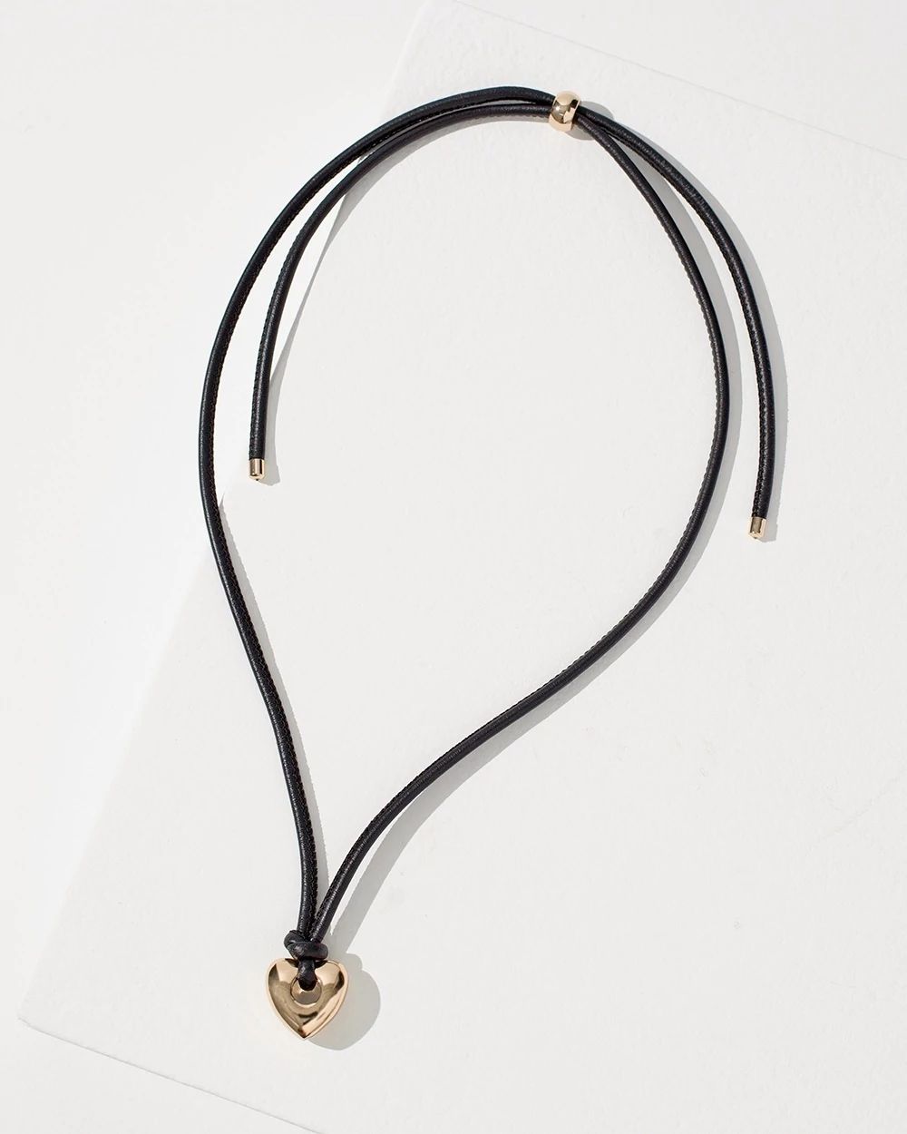 Gold Tone Heart Pendant Necklace