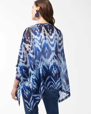 Embroidered V-Neck Poncho