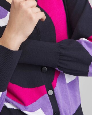 Intarsia Button Front Cardigan click to view larger image.