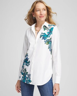 No Iron™ Floral Scrolls Shirt