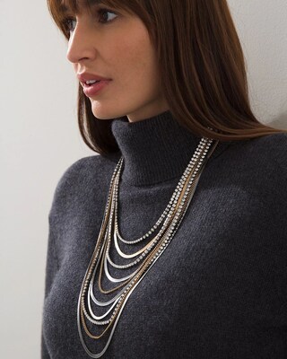 Mixed Multi-Strand Necklace