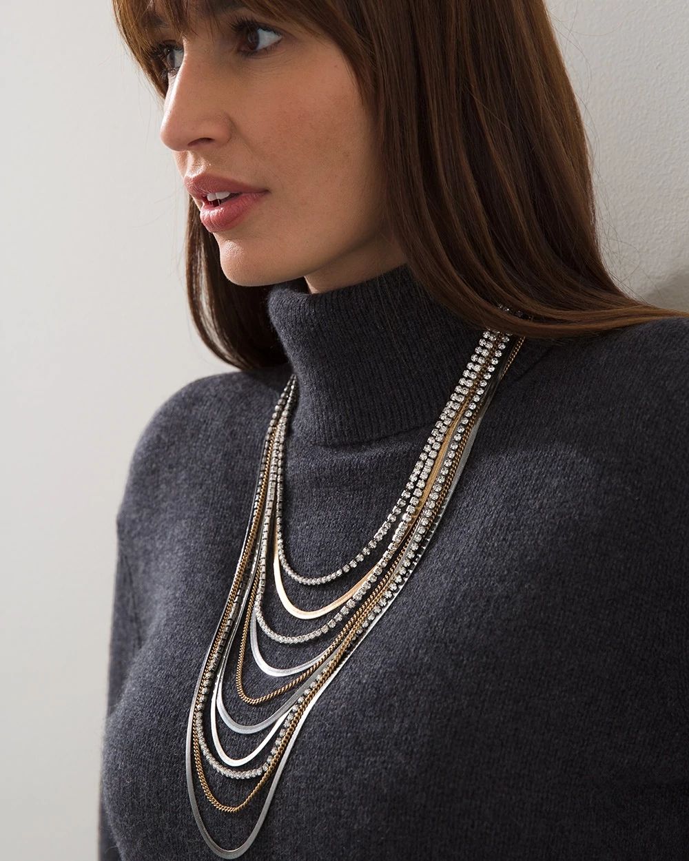 Mixed Multi-Strand Necklace