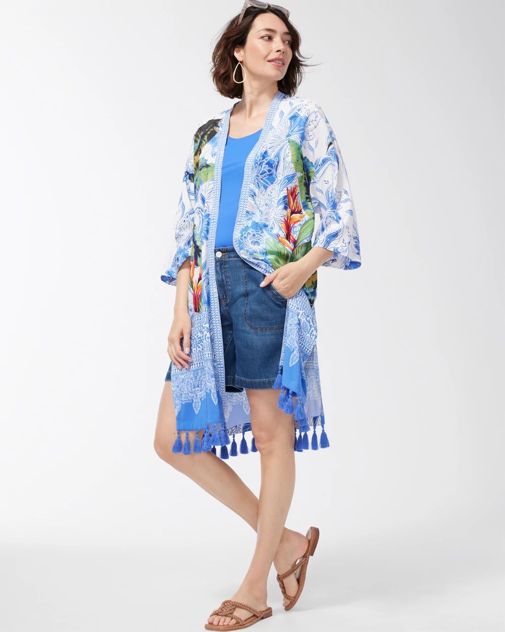 Floral Print Kimono