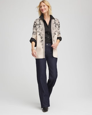Jacquard Cotton-Blend Cardigan click to view larger image.