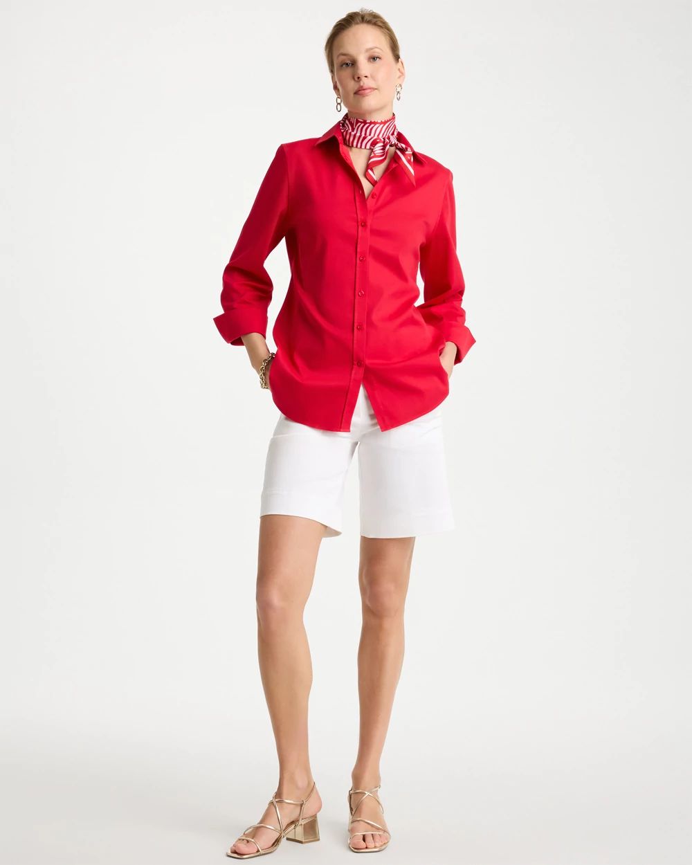 Emme Fly Front Sateen Shorts