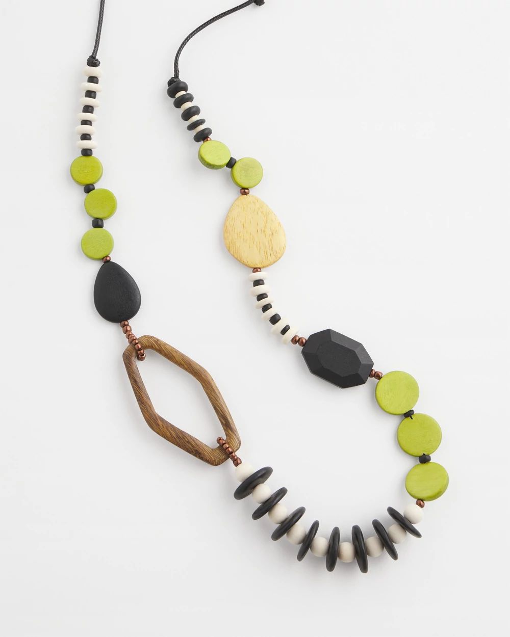 SYLCA® x Chico's Lime Wood Bead Gabby Necklace