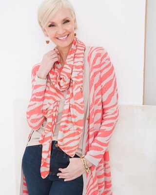 Zebra Print Oblong Scarf